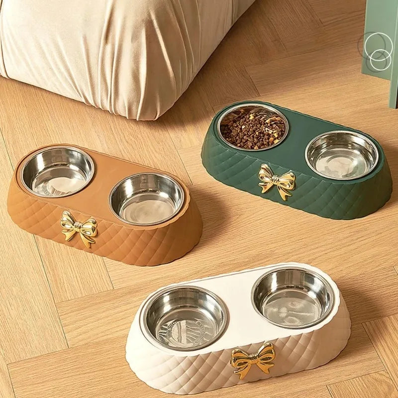 Hond En kat voerbakken